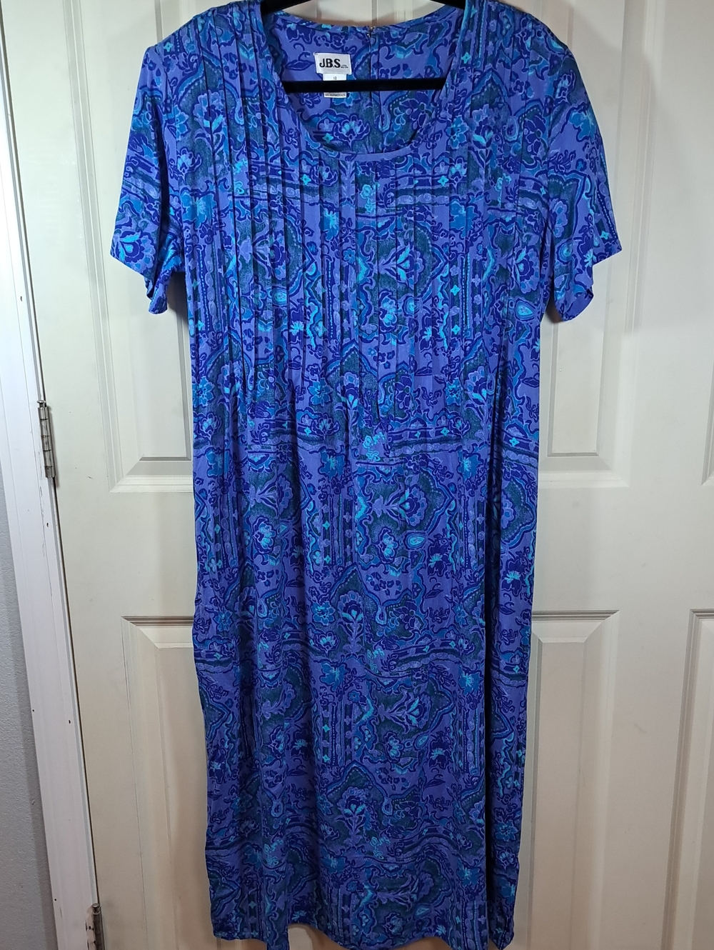 J.B.S. Women's Blue & Teal Printed Maxi Dress